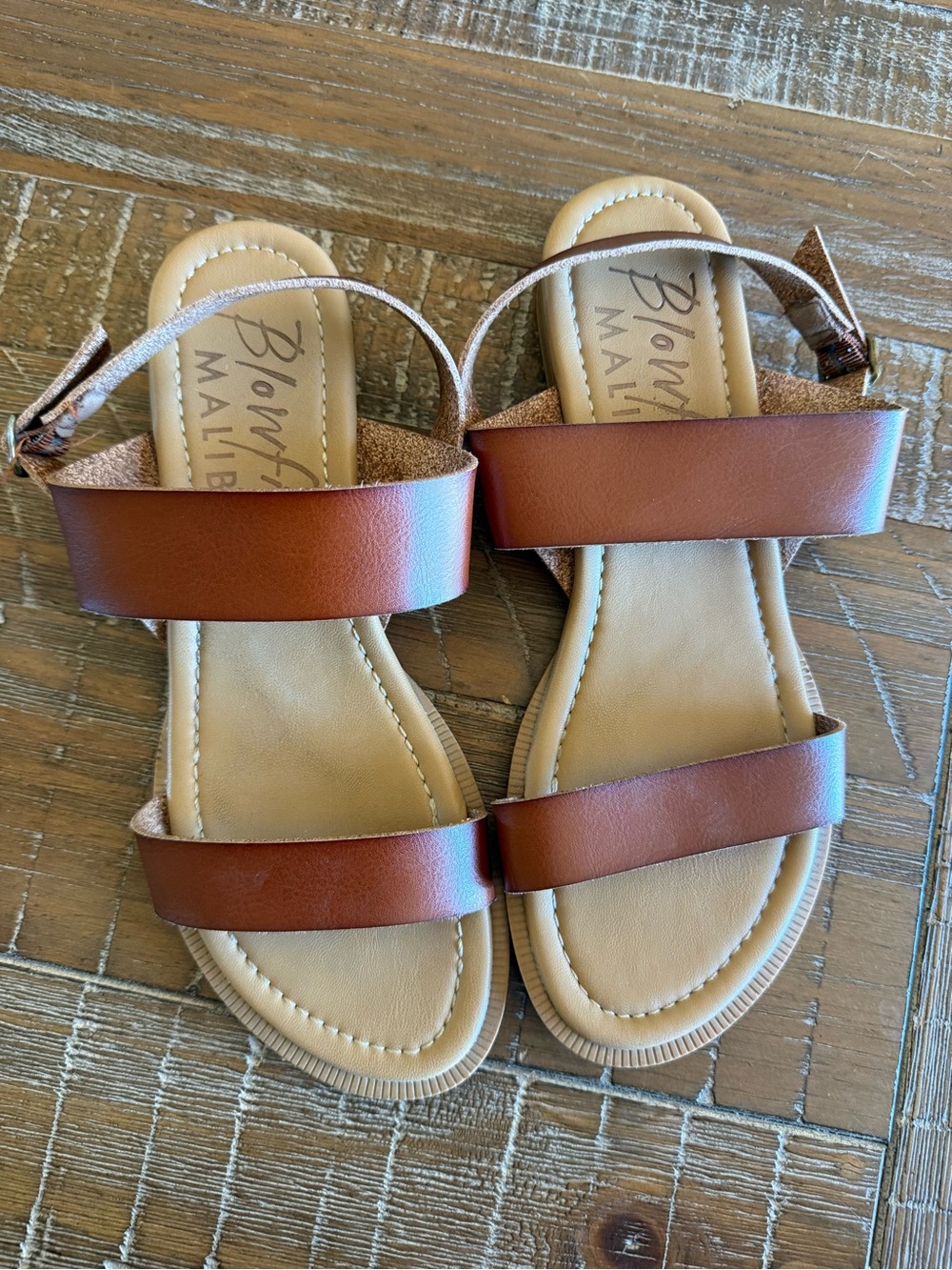Blowfish Tan Brown Leather Strap Sandals size 9-